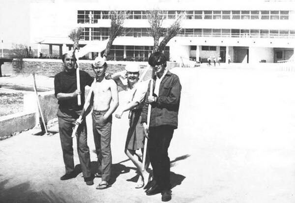Станислав Савченко, Алексей Родин, Любовь Лашина, Сергей Иванов. 1972 год.