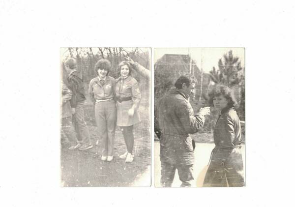 28 марта 1987 год, г Тимошевск ьна левом  Алмазова Ирина и Комаровская Варвара