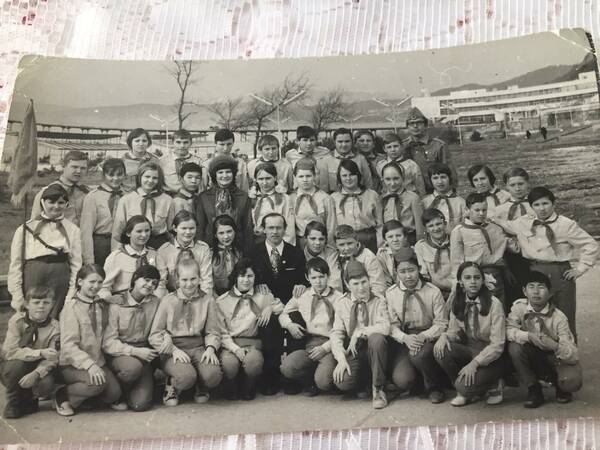 Три вожатых  Миша Блинов ,мой напарник  и Толя Жестков.