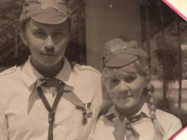 Андрей Обрезков и Наташа Рослякова (Пахолова). Комсомольский, 1984 г