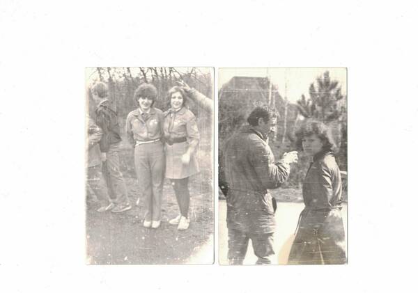 28 марта 1987 год, г Тимошевск ьна левом  Алмазова Ирина и Комаровская Варвара