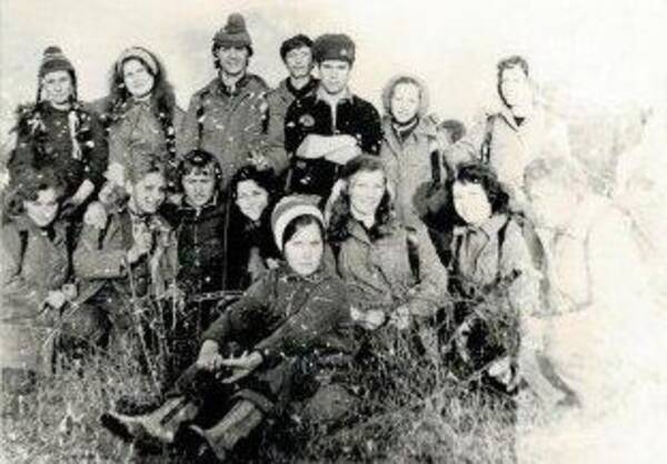 походе,гора Лысая ,время похода  февраль 1976года  комсомольский